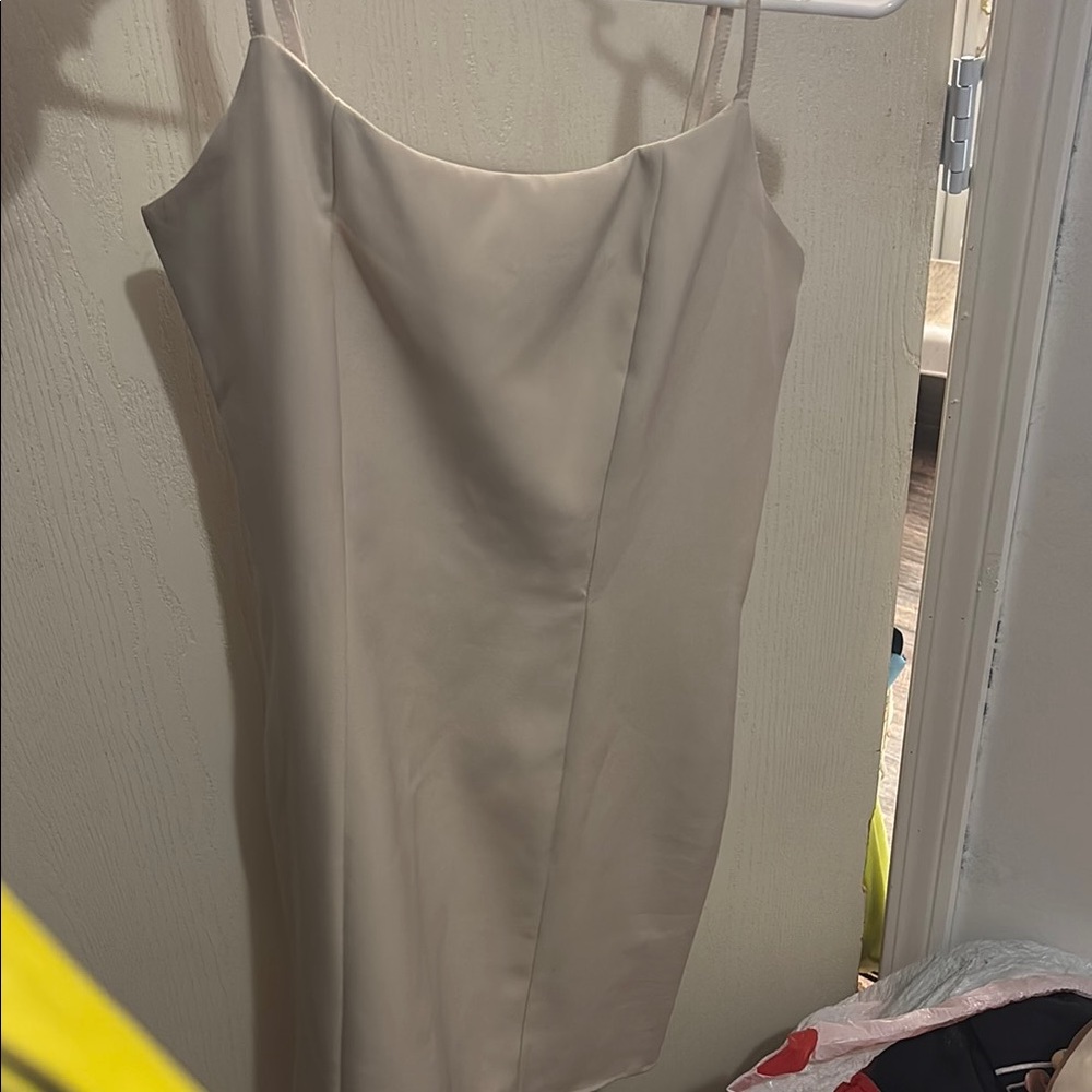Missguided+ Brown Slip Dress Spaghetti Strap Sleeveless